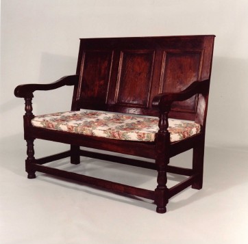 16th Century reproduction oak seat
