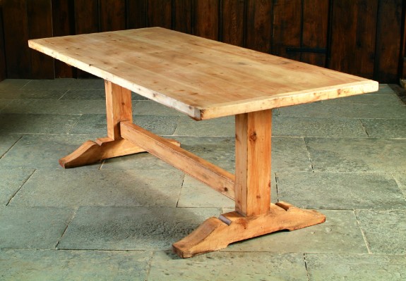 Solid Oak Trestle table